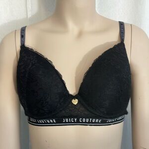 Juicy Couture 34B push up Black & lace Bra